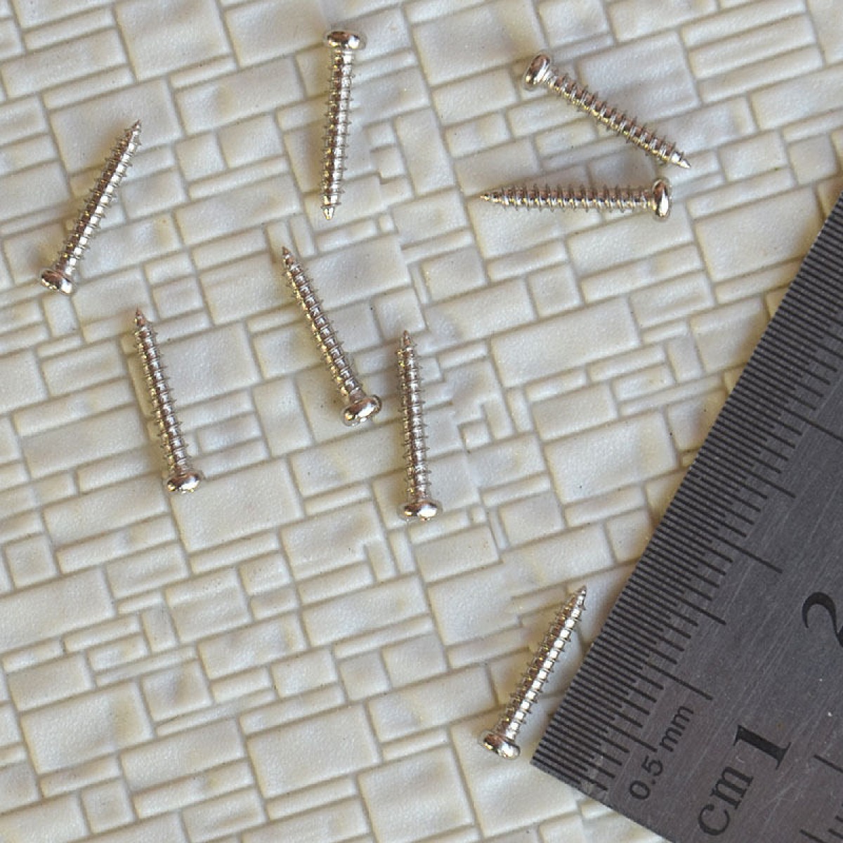   200 x  Mini Tiny Silver Self Tapping Screws 2mm x 12mm (WeHonest)